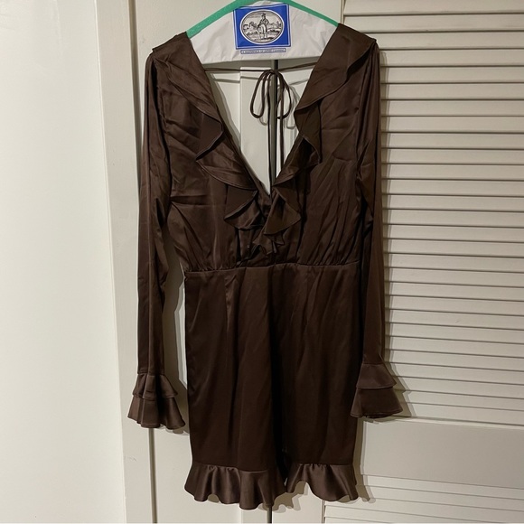 MAJORELLE Nelly Mini Dress Brown - Picture 5 of 7